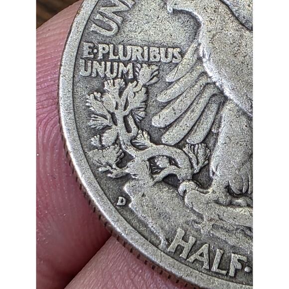 1939-D Walking Liberty Half Dollar, Extra Fine+ Circulated Coin, Store 5 - Picture 9 of 16